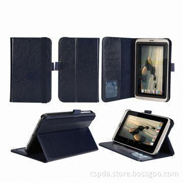 PU Leather Stand Case for Acer B1-720 with Card Slots and Elastic Band